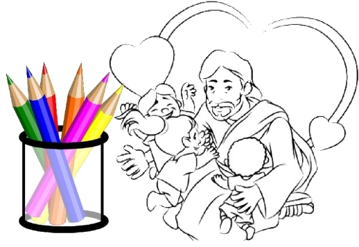 Coloriage : Jésus aime les enfants Vorschau