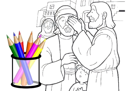 Coloriage : Jésus guérit Bartimée Vorschau