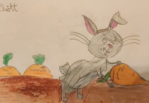   Vos créations : un lapin dessiné par Eliott