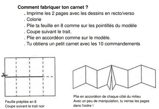 Mini carnet  coloriages 10 commandements Vorschau