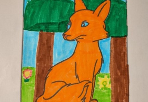 Dessin de renard par Sophie Vorschau