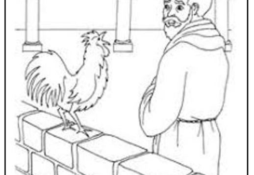 Coloriage : le reniement de Pierre Vorschau
