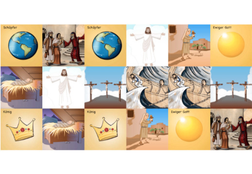 Jésus : Dieu et homme - Trouve les couples de cartes ! Vorschau